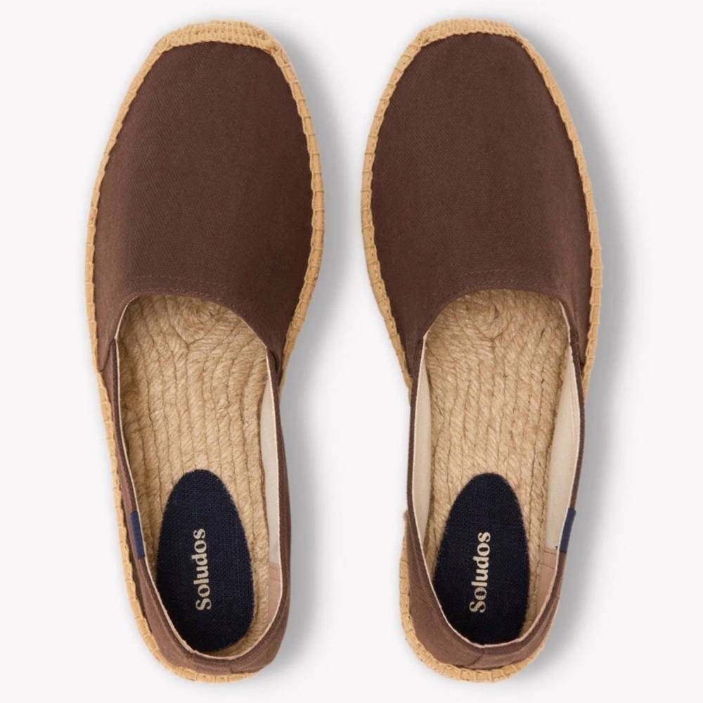 NEW Saludos Men’s Dali Original Espadrille Iberia Brown Slip On Shoes 44 10 10.5